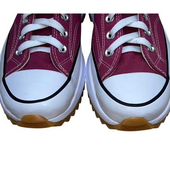 Converse Unisex Burgundy Red High-Top Platform Textured Sole Sneakers Size 7.5 - Picture 10 of 12